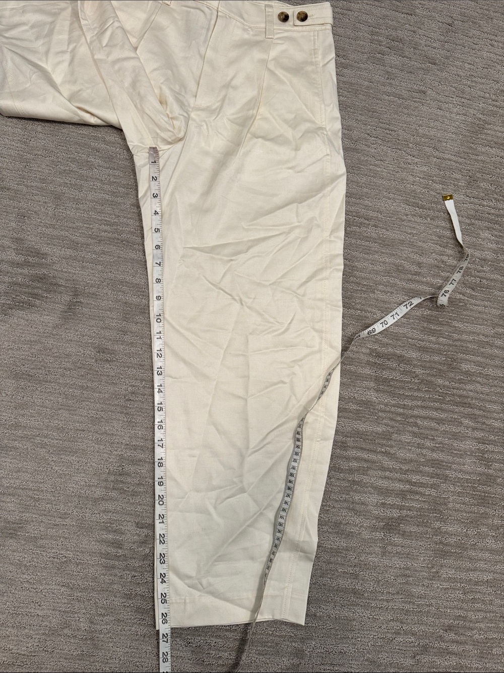 Madewell NWT The Barrel-Leg Pant in Drapey Twill Vintage Ivory Size 2 - Picture 11 of 13